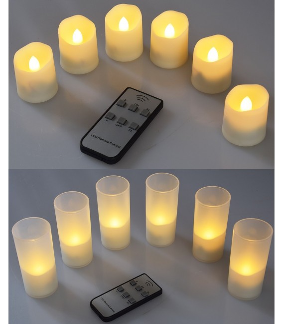 LED Kerzen mit IR-Fernbedienung 6er-Set Bild 3