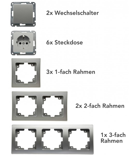 DELPHI Starter-Kit 16-tlg "PRO" Silber Bild 2