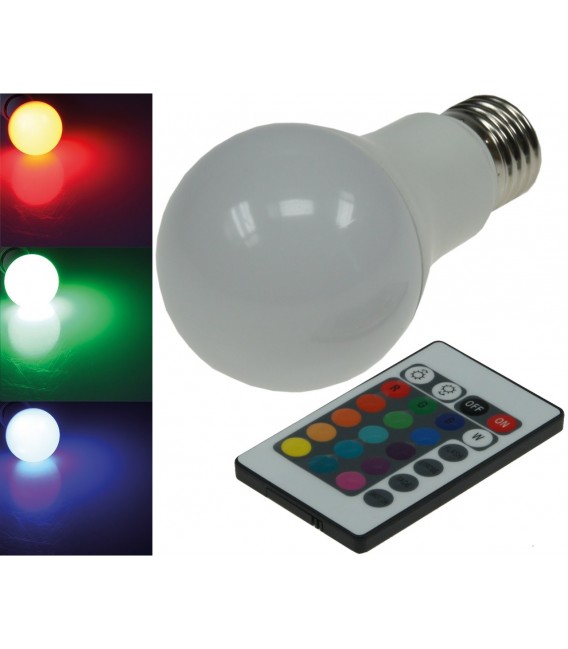 LED Glühlampe E27 RGBW mit Fernbedienung Bild 1